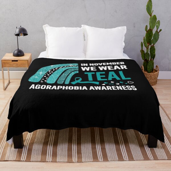 Item preview, Rainbow In November We Wear Teal Agoraphobia Awareness designed and sold by Mnrshirley.