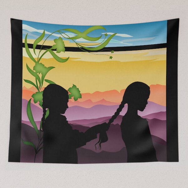 Item preview, SISTERS PREPARING FOR BED AT SUNSET designed and sold by Tammera.