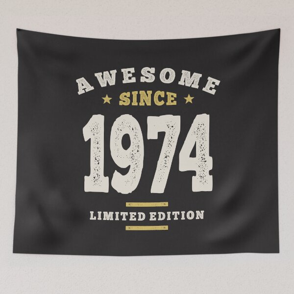 Item preview, Awesome Since 1974 - 48th birthday Retro Classic Vintage designed and sold by cidolopez.