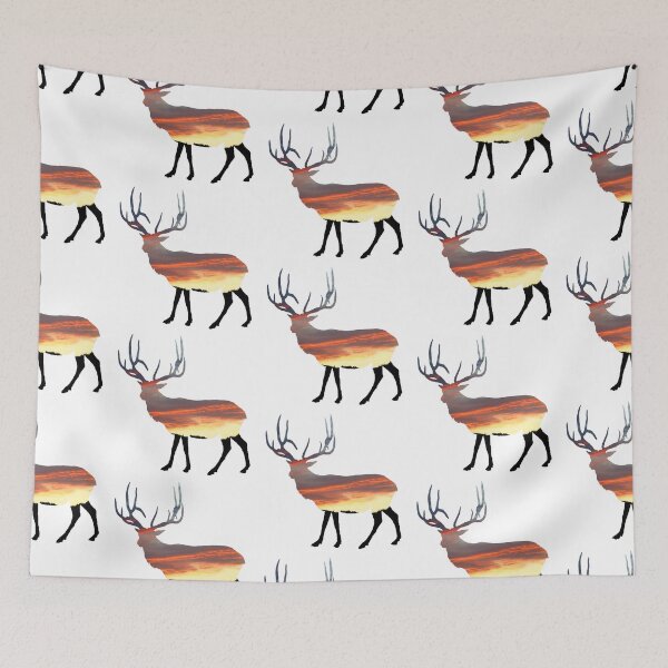 Item preview, Bull elk mountain sunset  designed and sold by Saltypro.