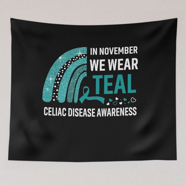 Item preview, Rainbow In November We Wear Teal Celiac Disease Awareness designed and sold by Mnrshirley.