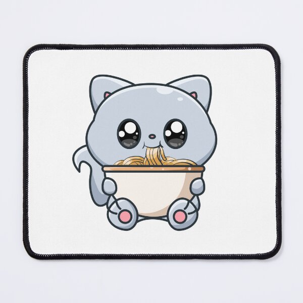 Item preview, Peach and Goma Mochi Cat Eating Ramen designed and sold by Stevenobinsun.