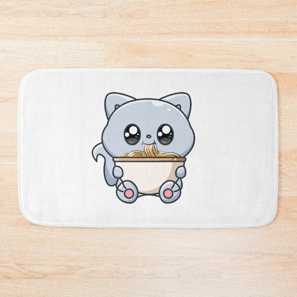 Item preview, Peach and Goma Mochi Cat Eating Ramen designed and sold by Stevenobinsun.