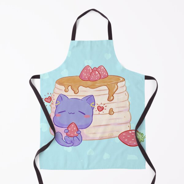 Item preview, Cat with strawberry pancakes designed and sold by Chynia.