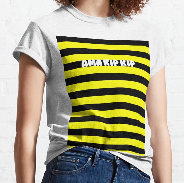 Palm Angels Yellow & Black Stripe T-Shirt