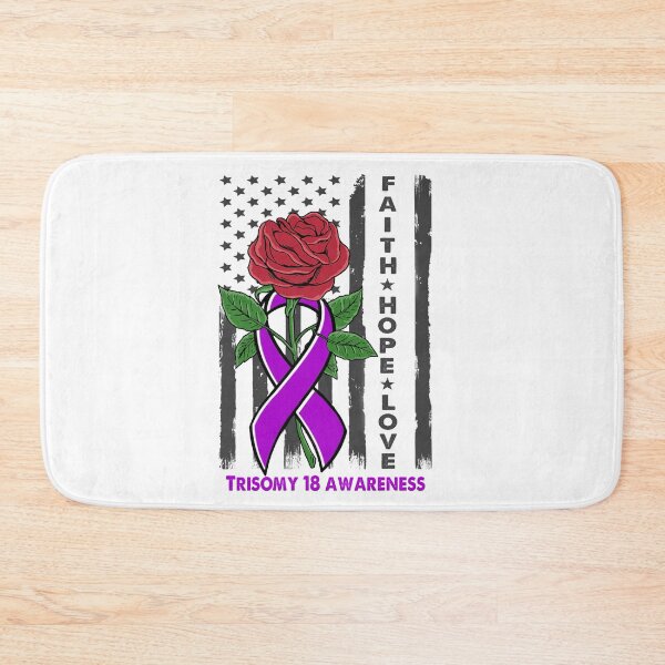 Item preview, Faith Hope Love Trisomy 18 Awareness American Flag designed and sold by Kohend.