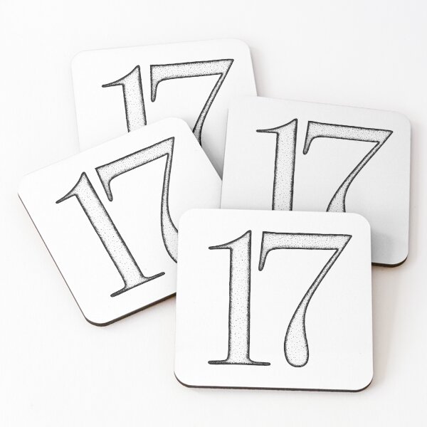 Item preview, Dotart/Dotwork illustration of Number 17 designed and sold by MagnetitaBySil.