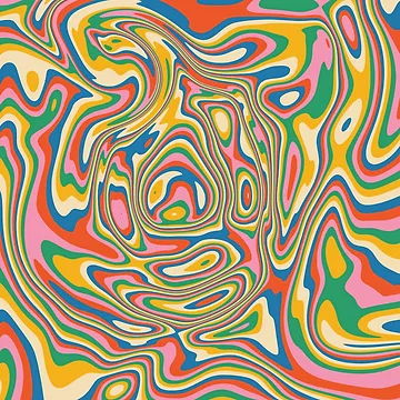Artwork thumbnail, Retro Colorful Abstract Pattern by ind3finite