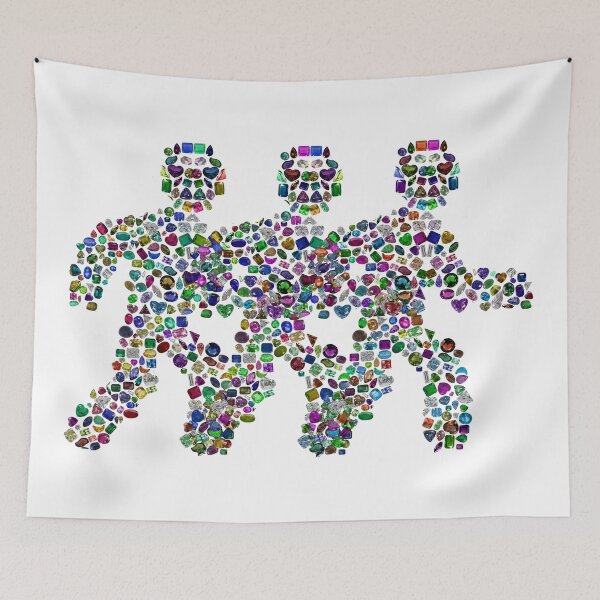 Item preview, Walking People All Gemstones designed and sold by DigitalGemArt.