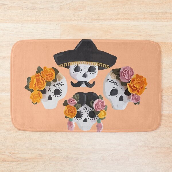 Item preview, Charro mexican kawaii cute sugar skull mexican style marigold cempasúchil designed and sold by T-Mex.