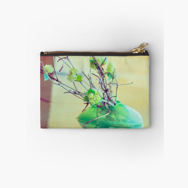 Item preview, Hydrangea Flower Arrangements in Green Glass Vase with Dry Twigs Floating on Water designed and sold by MyArt23.