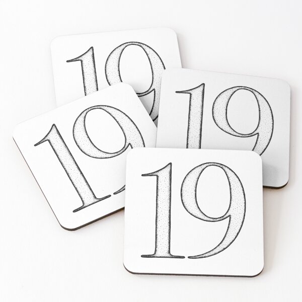 Item preview, Dotart/Dotwork illustration of Number 19 designed and sold by MagnetitaBySil.