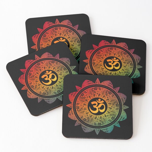 Item preview, Om symbol mandala gayatri mantra colorful designed and sold by Milamara.