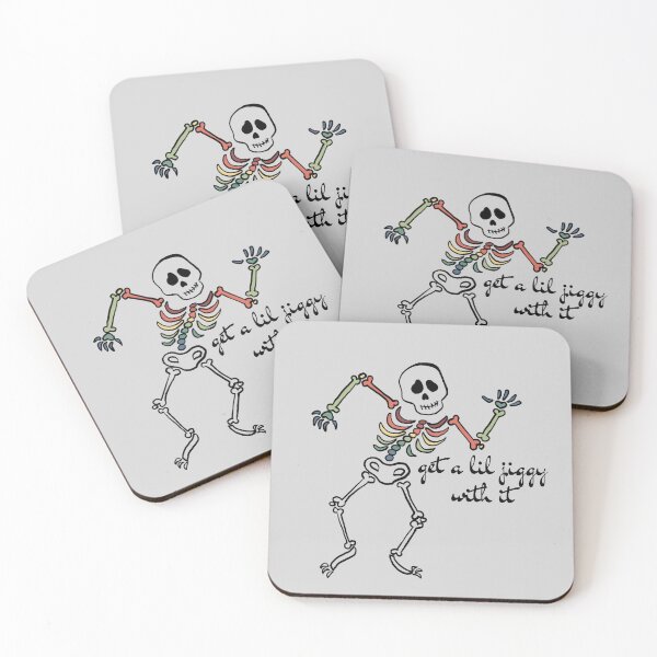 Item preview, get a lil jiggy with it rainbow skeleton designed and sold by Pink Ribbon.