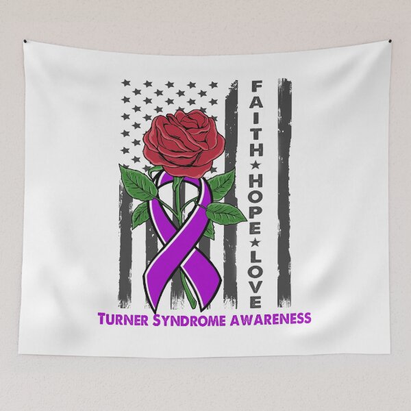 Item preview, Faith Hope Love Turner Syndrome Awareness American Flag designed and sold by Kohend.