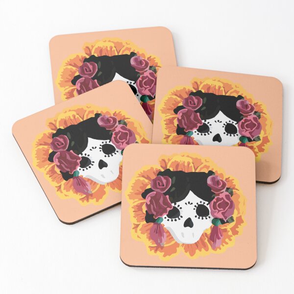 Item preview, Catrina frida mexican kawaii cute sugar skull mexican style mexican flower marigold skeleton  designed and sold by T-Mex.