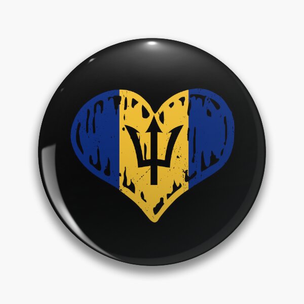 Artikelvorschau, Barbados Flag Heart Love entworfen und verkauft von rafaeltto.
