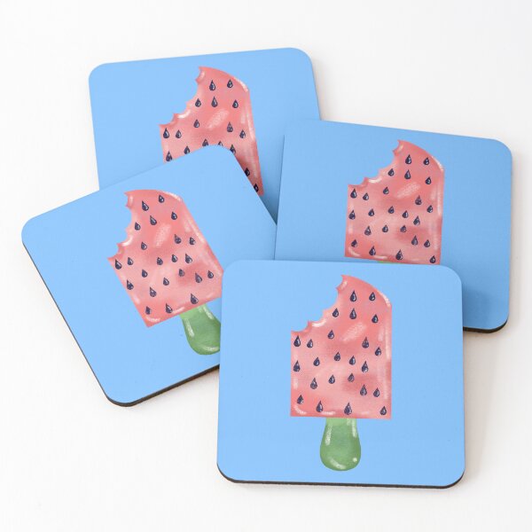Item preview, Pink Watermelon With Blue Background  designed and sold by missmann.