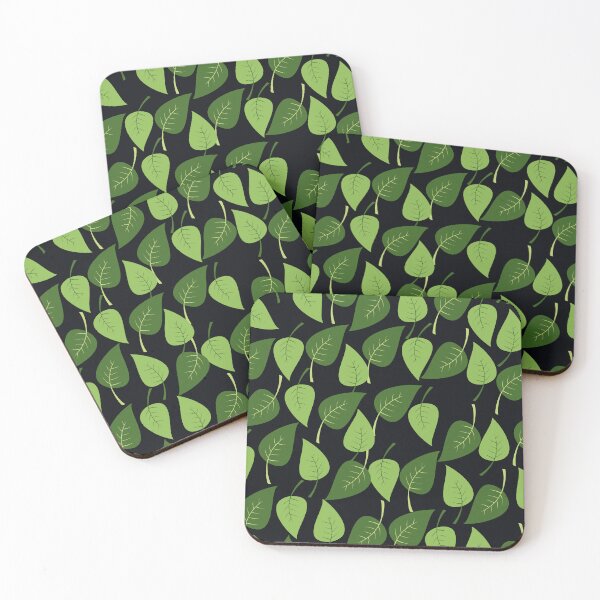 Item preview, Green Leaves, Floral Pattern, Dark Background designed and sold by Clothingspot.