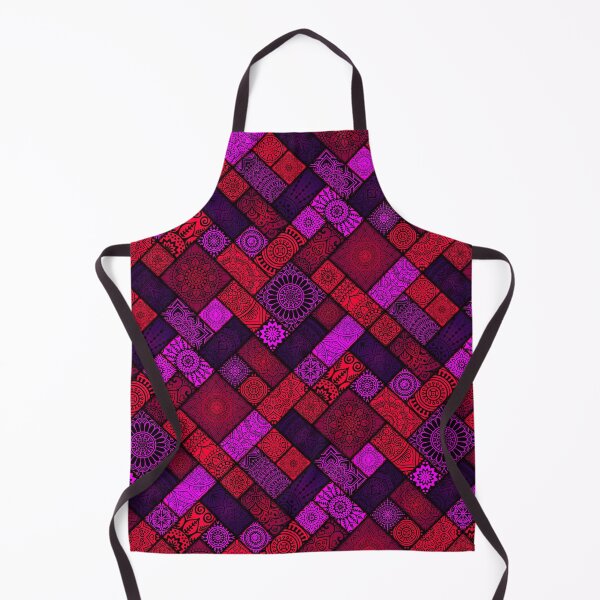 Item preview, Mixed Hot Pink Colors Indian Diagonal Floral Tiles pattern designed and sold by Art-by-Geoff.