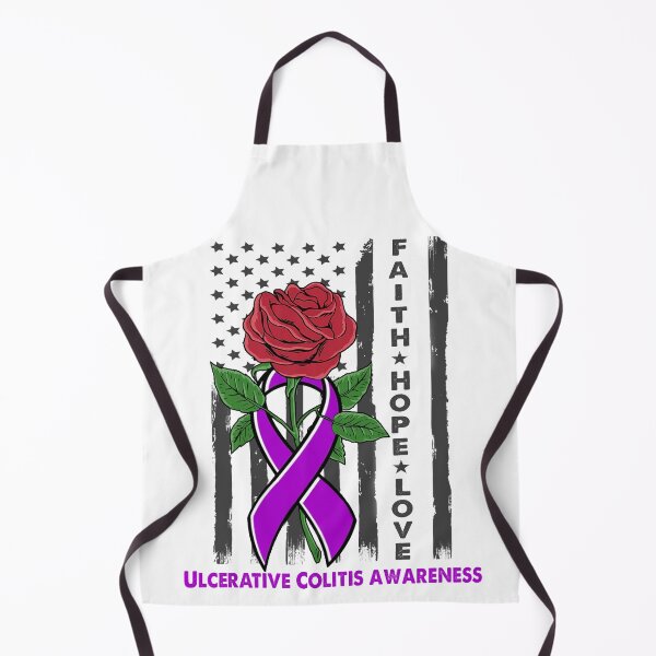 Item preview, Faith Hope Love Ulcerative Colitis Awareness American Flag designed and sold by Kohend.