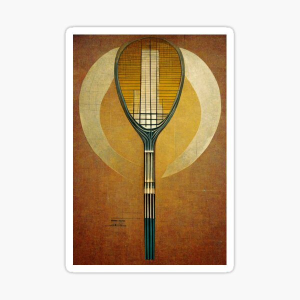 Item preview, Tennis Racquet Art Deco designed and sold by ArtDecoGecko.