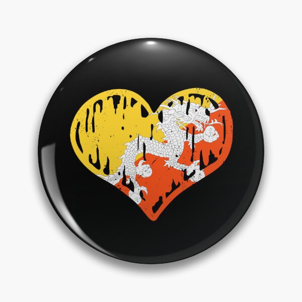 Item preview, Bhutan Flag Heart Love designed and sold by rafaeltto.