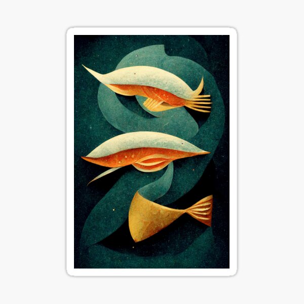 Item preview, Fish Art Deco designed and sold by ArtDecoGecko.