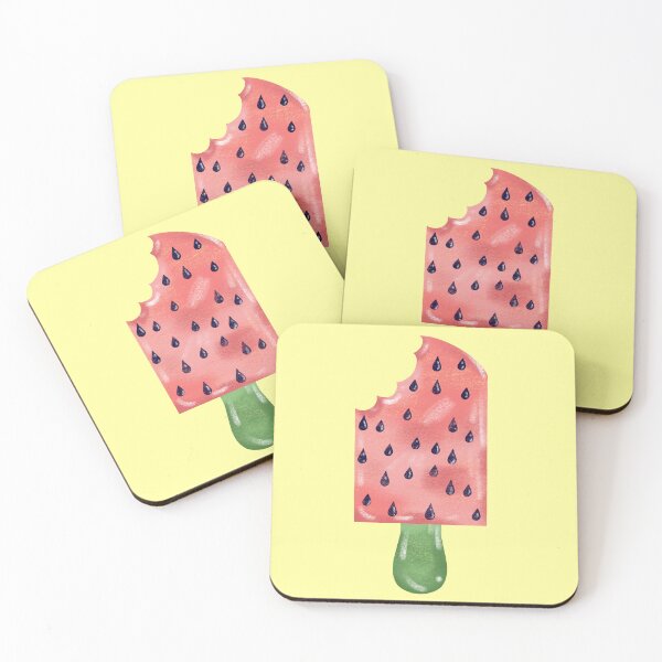 Item preview, Pink Watermelon With Yellow Background  designed and sold by missmann.