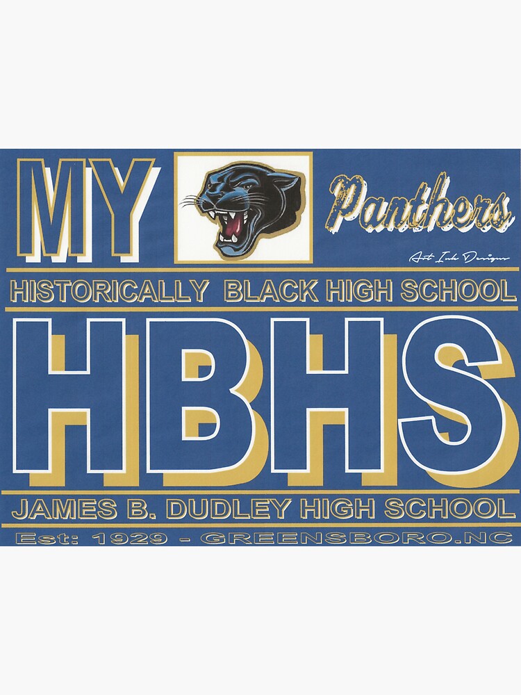 DUDLEY HIGH SCHOOL HBHS Greensboro NC Est 1929 Sticker For Sale By   Bg,f8f8f8 Flat,750x,075,f Pad,750x1000,f8f8f8 