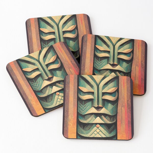 Item preview, Tiki Art Deco designed and sold by ArtDecoGecko.