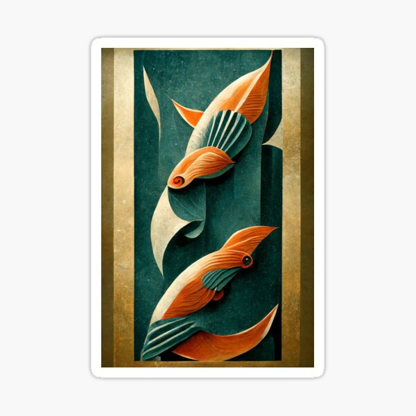 Item preview, Fish Art Deco designed and sold by ArtDecoGecko.
