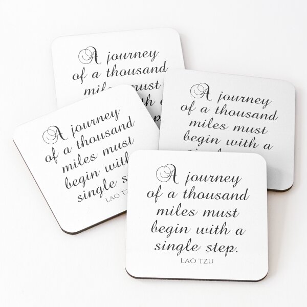 Item preview, A Journey Of A Thousand Miles Must Begin With A Single Step - Lao Tzu Quotes designed and sold by PhiloJourney.