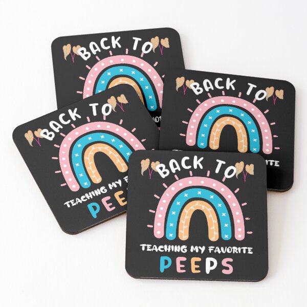 Item preview, back to teaching my favorite peeps, daycare school teacher designed and sold by POPLIN ⭐ ⭐ ⭐ ⭐ ⭐.