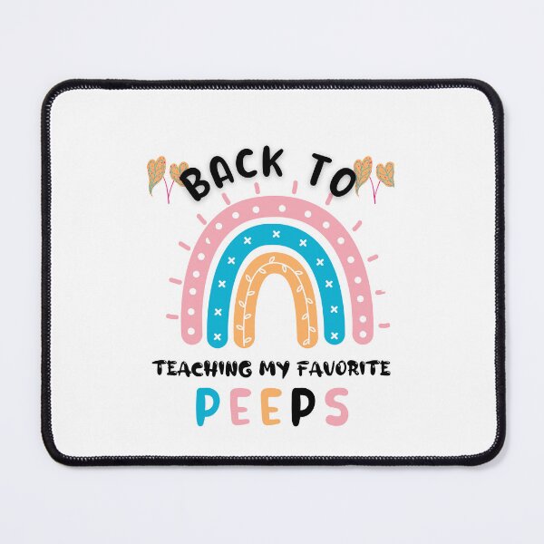 Item preview, back to teaching my favorite peeps, daycare school teacher designed and sold by POPLIN ⭐ ⭐ ⭐ ⭐ ⭐.