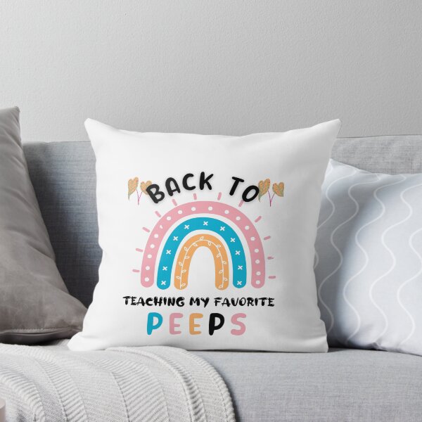 Item preview, back to teaching my favorite peeps, daycare school teacher designed and sold by POPLIN ⭐ ⭐ ⭐ ⭐ ⭐.