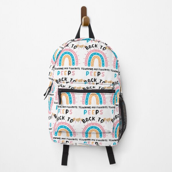 Item preview, back to teaching my favorite peeps, daycare school teacher designed and sold by POPLIN ⭐ ⭐ ⭐ ⭐ ⭐.