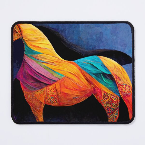 Item preview, Colourful Windswept Horse designed and sold by Sophos-AI-Art.