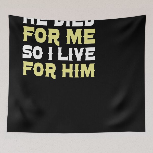 Item preview, He Died For Me And So I Live For Him Christian Jesus Cross designed and sold by AY-Store24.