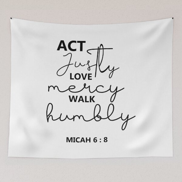 Item preview, Act Justly Love Mercy Walk Humbly | Micah 6:8 | Bible Verse designed and sold by NobleForte.