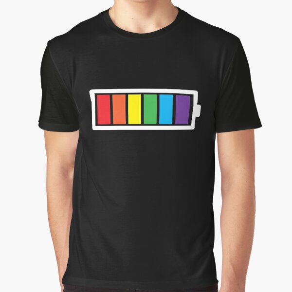 Rainbow Battery Graphic T-Shirt