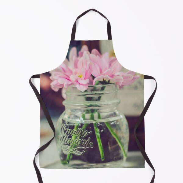 Item preview, Vintage Pink Flower Arrangements in Glass Jar designed and sold by MyArt23.