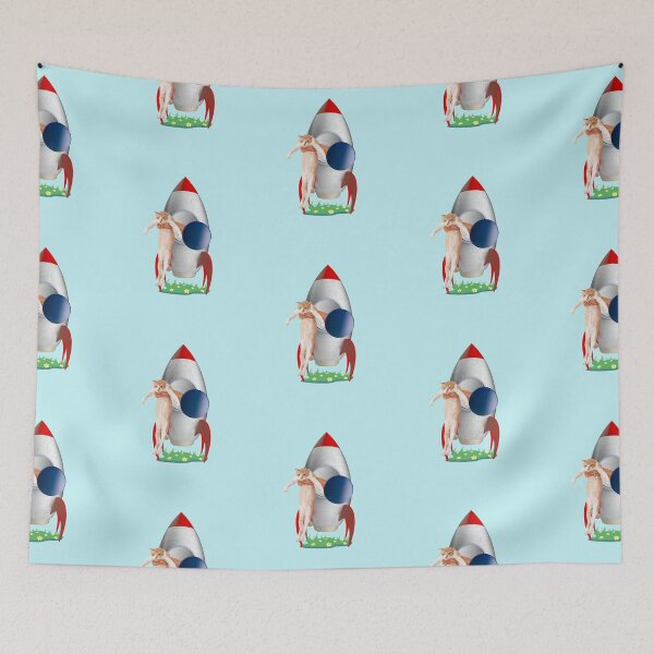 Item preview, Cats Not Allowed In Rocket (Orange Kitty) designed and sold by leBoosh-Designs.