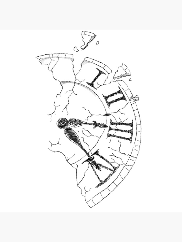 "Broken clock" Sticker for Sale by humanchild13 Redbubble
