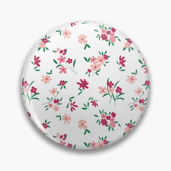 Item preview, White & Pink Ditsy Floral designed and sold by StudioPosies.
