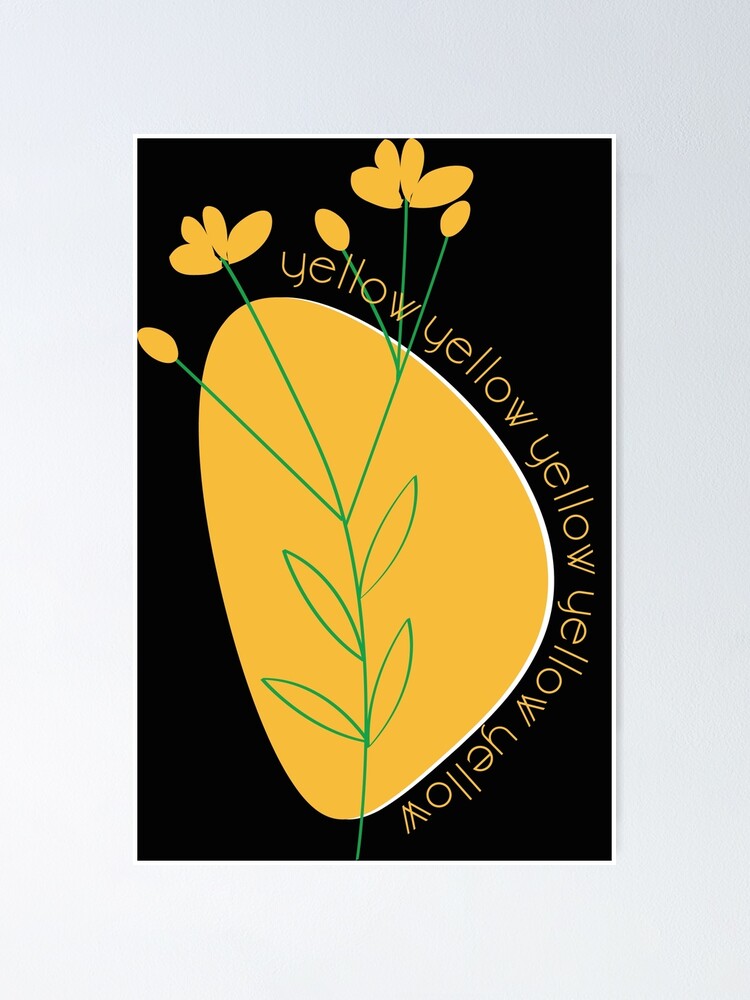 Thumbnail 1 of 3, Poster, Yellow Abstract designed and sold by EMMA0453.