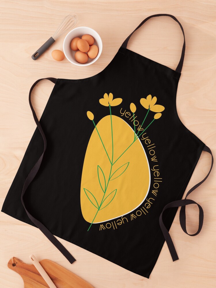 Thumbnail 1 of 6, Apron, Yellow Abstract designed and sold by EMMA0453.