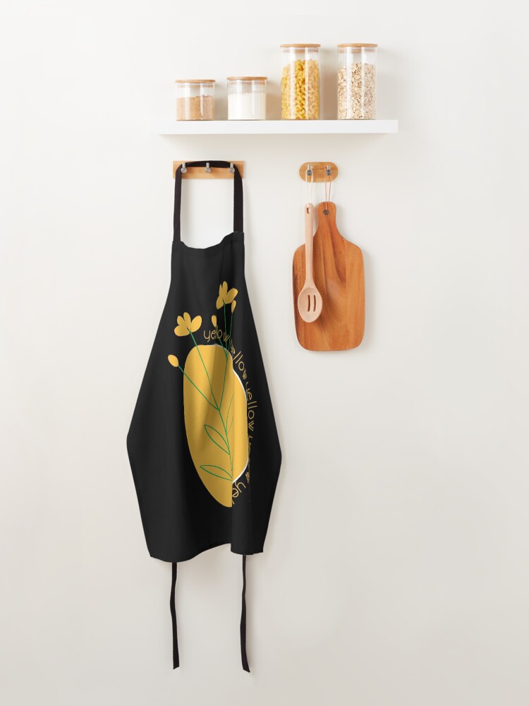 Thumbnail 4 of 6, Apron, Yellow Abstract designed and sold by EMMA0453.