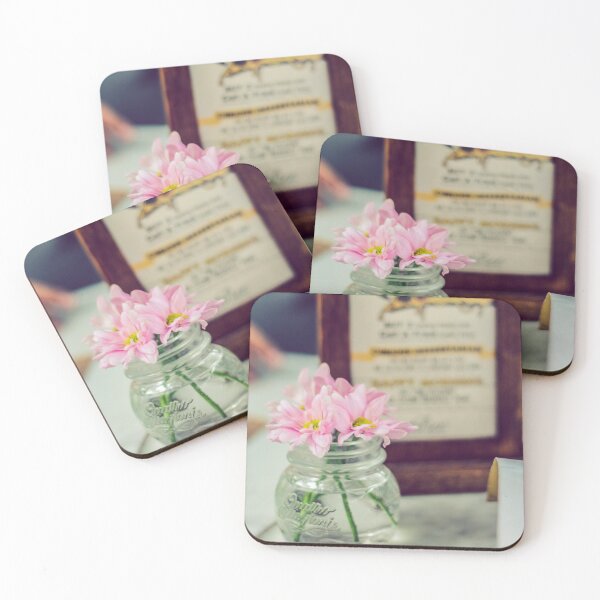 Item preview, Vintage Pink Flower Arrangements in Glass Jar designed and sold by MyArt23.