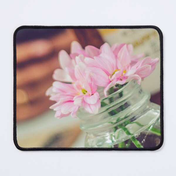 Item preview, Vintage Pink Flower Arrangements in Glass Jar designed and sold by MyArt23.